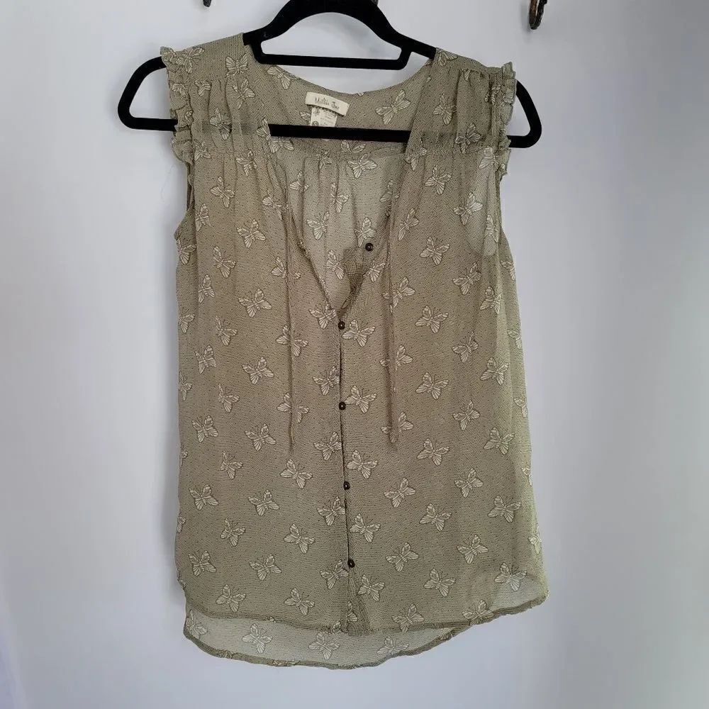 Matilda jane sleeveless butterfly blouse